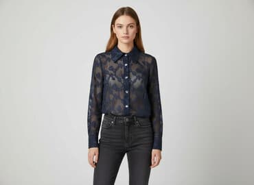 granatowe bluzki: Bluzka damska, rozmiar L — 5