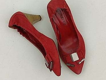 szpicu: Czerwone czółenka QUAZI na obcasie - Marka: QUAZI - Rozmiar: 36 — 1