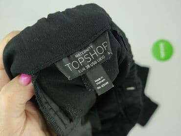 spodnie hello kitty piżama czarne: Topshop, Material trousers for women, size M (EU 38) — 4