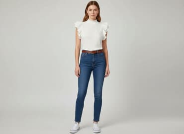 marynarka damska w paski: Boohoo, Bluzka damska, rozmiar M — 6