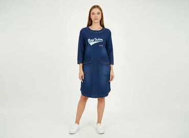 dżins tkanina: Sukienka damska, rozmiar M — 6