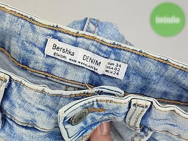 mom slim jeans: Bershka, Szorty damskie, rozmiar XS — 4