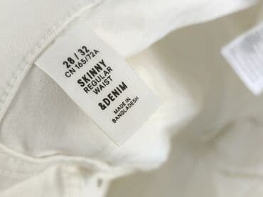 skinny zimowe ciepłe dżinsy: H&M, Jeansy damskie, rozmiar S — 4