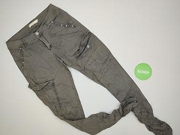 pajac: Cream, Spodnie cargo damskie, rozmiar S — 2