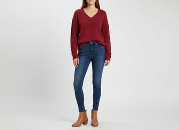 piękne czerwone sukienki na wesele: Sweter damski, rozmiar M — 6