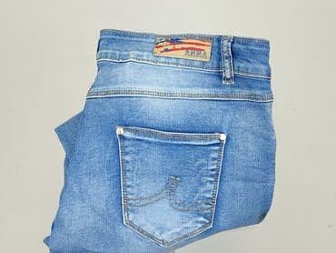 jeansy cropped damskie: Denim, Spodnie 3/4 damskie, rozmiar L — 5