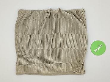 satyna na metry: Spódnica plisowana, unisex, w kolorze beżowym/piaskowym. - Krój — 2