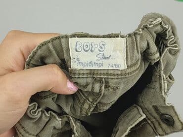 pajacyk niemowlęcy lidl: Denim pants, 9-12 months, condition - Very good — 4