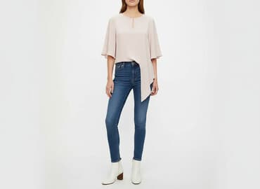 sukienka z bufiastymi rękawami asos: Miss Selfridge, Bluzka damska, rozmiar M — 7