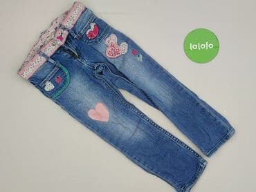 czarne rajstopy do bialej sukienki: Jeans, H&M, 3-4 years, 98/104, condition - Very good — 2