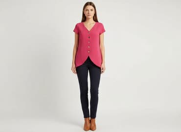 sukienki na guziki: Kamizelka damska, rozmiar S — 6