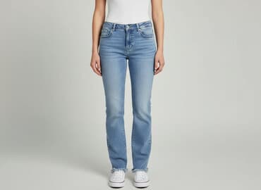 dżinsy z prostymi nogawkami: Jeansy damskie, rozmiar S — 1