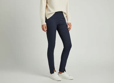 legginsy granatowe damskie: H&M, Legginsy Eleganckie damskie, rozmiar S — 7