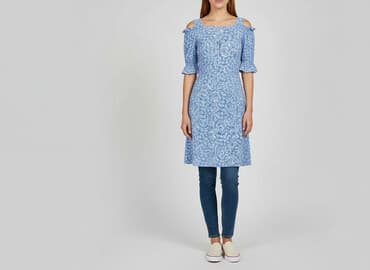 sukienki rozkloszowane midi na wesele: Sukienka damska, rozmiar S — 5