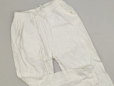 biale szerokie jeansy: Spodnie materiałowe damskie, rozmiar M — 1