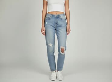 sinsay dżinsy z dziurami: Sinsay, Jeansy damskie, rozmiar XS — 1