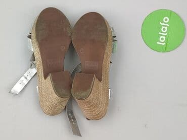 sandały srebrne badura: Sandals for women, size 38 — 4