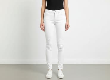 biale spodnie sinsay: Sinsay, Jeansy damskie, rozmiar 2XS — 1