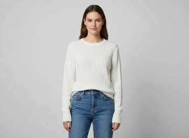 sweter z odkrytymi ramionami reserved: Sweter damski, rozmiar M — 7