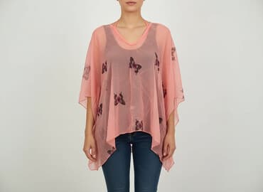 ponczo narzutka: Narzutka damska, rozmiar One size — 6