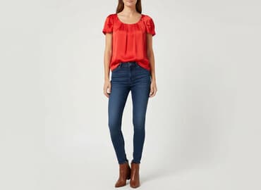 czerwone bluzki wizytowe: TU Woman, Bluzka damska, rozmiar One size — 1