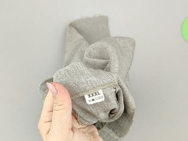 szare szerokie jeansy: Spodnie materiałowe damskie, rozmiar 3XL — 4