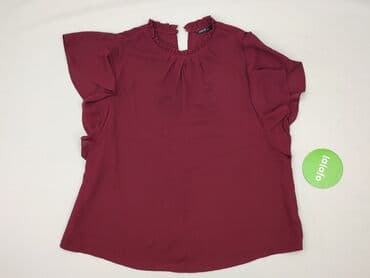 czerwona bluzki z bufkami: Shein, Bluzka damska, XS — 2