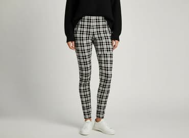 legginsy prążkowane zara: Zara, Legginsy Eleganckie damskie, rozmiar S — 1