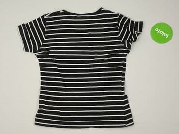 czarne t shirty w serek damskie: Yessica, T-shirt damski, rozmiar M — 3