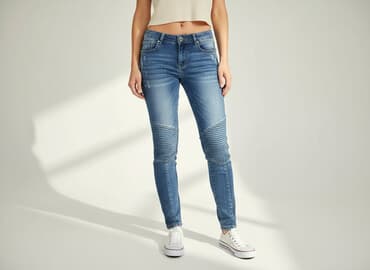 jeansy motocyklowe damskie olx: Jeansy damskie, rozmiar S — 7