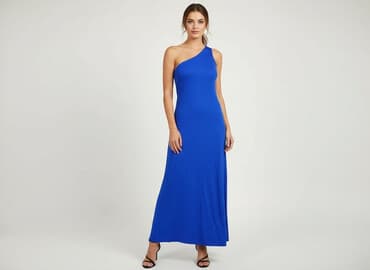 sukienki maxi na wesele niebieska: Sukienka damska, rozmiar S — 8