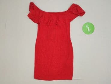 czerwone sukienki plus size: PrettyLittleThing, Sukienka damska, rozmiar 2XS — 2