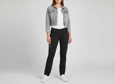 leginsy janina: Janina, Spodnie materiałowe damskie, rozmiar M — 7