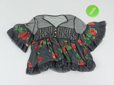 bluzka czarna z tiulem: Women's blouse, size M — 3