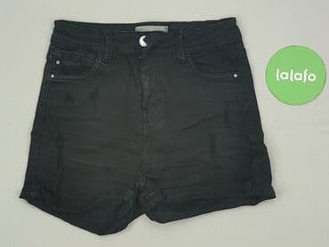 krótkie jeansowe spodenki z wysokim stanem podarte: Bershka, Szorty damskie, rozmiar XS — 2