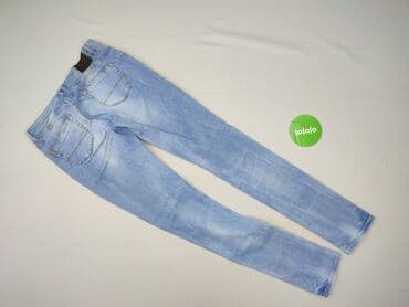 dżinsy guziki równy niebieski codzienny: Jeansy damskie, rozmiar XS — 3