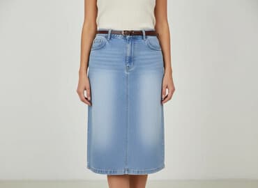 spódnice jeansowe z rozporkiem: Spódnica damska, rozmiar L — 1