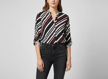 kolorowa bluzka w paski: F&F, Women's blouse, size M — 1