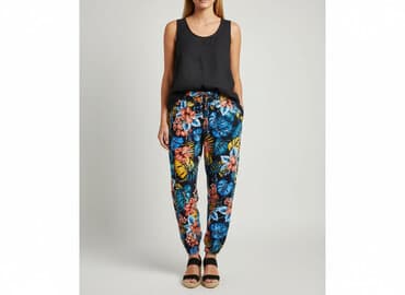 joggery damskie letnie: Spodnie materiałowe damskie, rozmiar S — 5