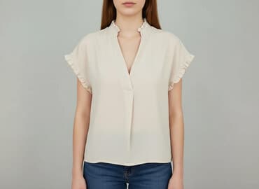 ecru sukienka damska: Bluzka damska, rozmiar One size — 1