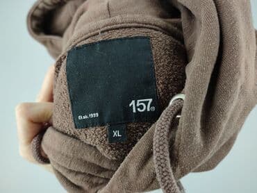 szara bluza pull and bear: 157, Bluza z kapturem dla mężczyzn, XL — 5