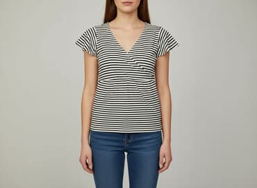 marynarka damska w paski: Blue Motion, Bluzka damska, rozmiar L — 6