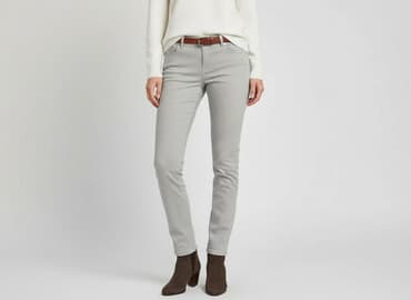 szare jeansy damskie stylizacje: Jeansy damskie, rozmiar S — 5