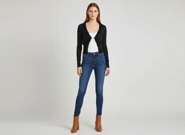 sweter z wiązaniem na plecach: Kardigan damski, rozmiar S — 1