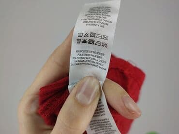 bluza z czerwonym napisem: Love To Lounge, Bluzka damska, L — 6