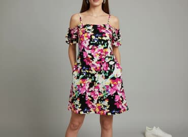 kombinezon spódnico spodnie: Sukienka damska, rozmiar S — 1