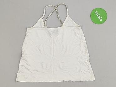 bialy satynowy top: Top damski, rozmiar S — 4