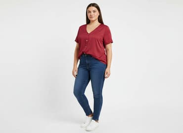 shein sukienki dlugie plus size: Shein Curve, Bluzka damska, rozmiar 3XL — 6