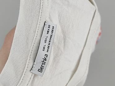 basic oversize t shirt: Bershka, T-shirt damski, rozmiar L — 4