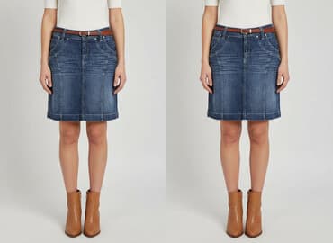 skórzane spódniczki mini: Denim, Spódnica damska, rozmiar M — 7